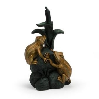 78304 Aquascape Double Frog Cattail Spitter | Aquascape